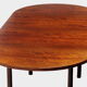 Oval extendable drop-leaf dining table, conference table made of high quality brazilian rio rosewood