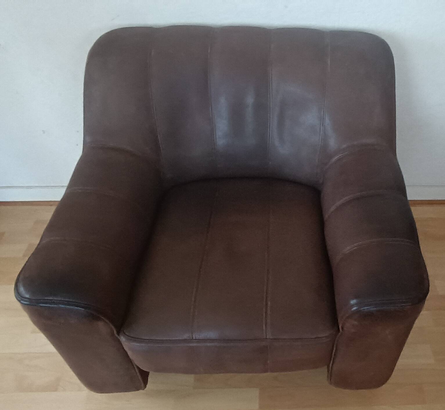 Swiss club chair by Sede Designer Leather Model DS44 1970s