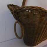 Old wicker bottle holder