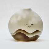 Virebent porcelain lens vase Yves Mohy