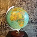 Globe terrestre lumineux vintage allemand
