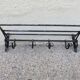 Hammered wrought iron coat rack, sliding pads, Edgard Brandt style, art deco 30s 40s