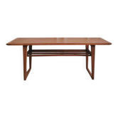 Table basse vintage rénovée, style scandinave, années 50-60