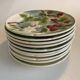 10 fruit decoration plates - St Clément - Barbotine - diam.21