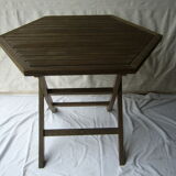 Folding and removable teak garden table