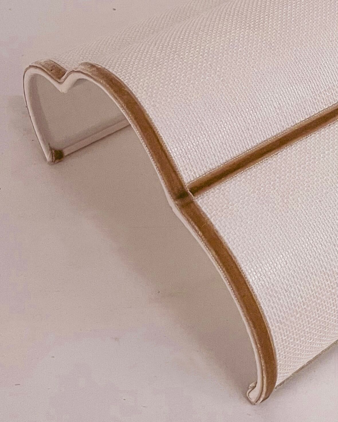 Pair of cream jute wall sconces and bronze velvet