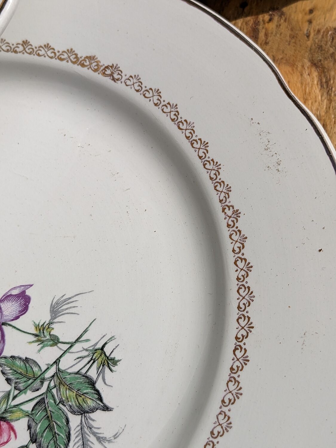 Set of 12 flat plates Digoin Sarreguemines