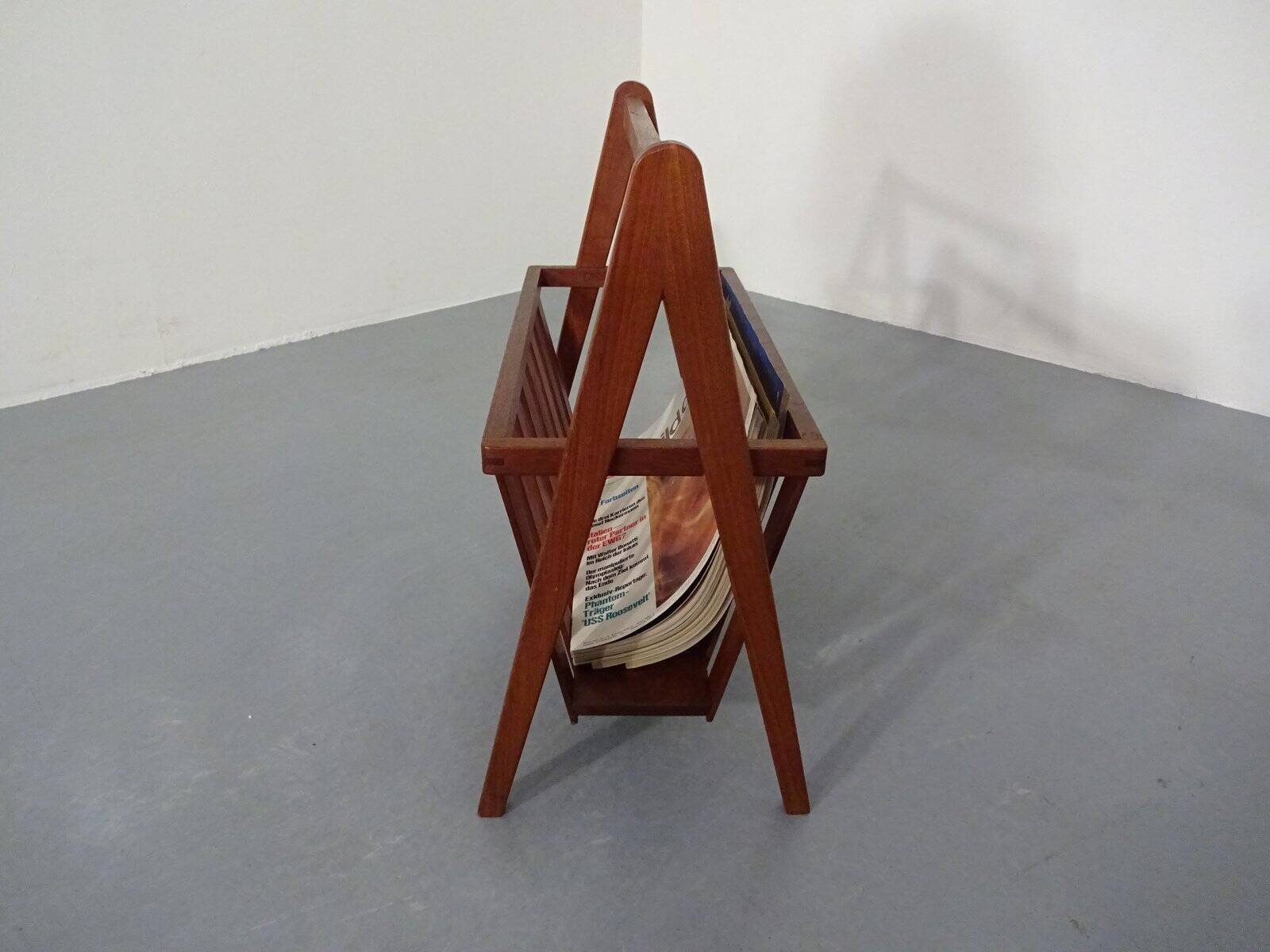 Danish Teak Magazine Rack, 1960s