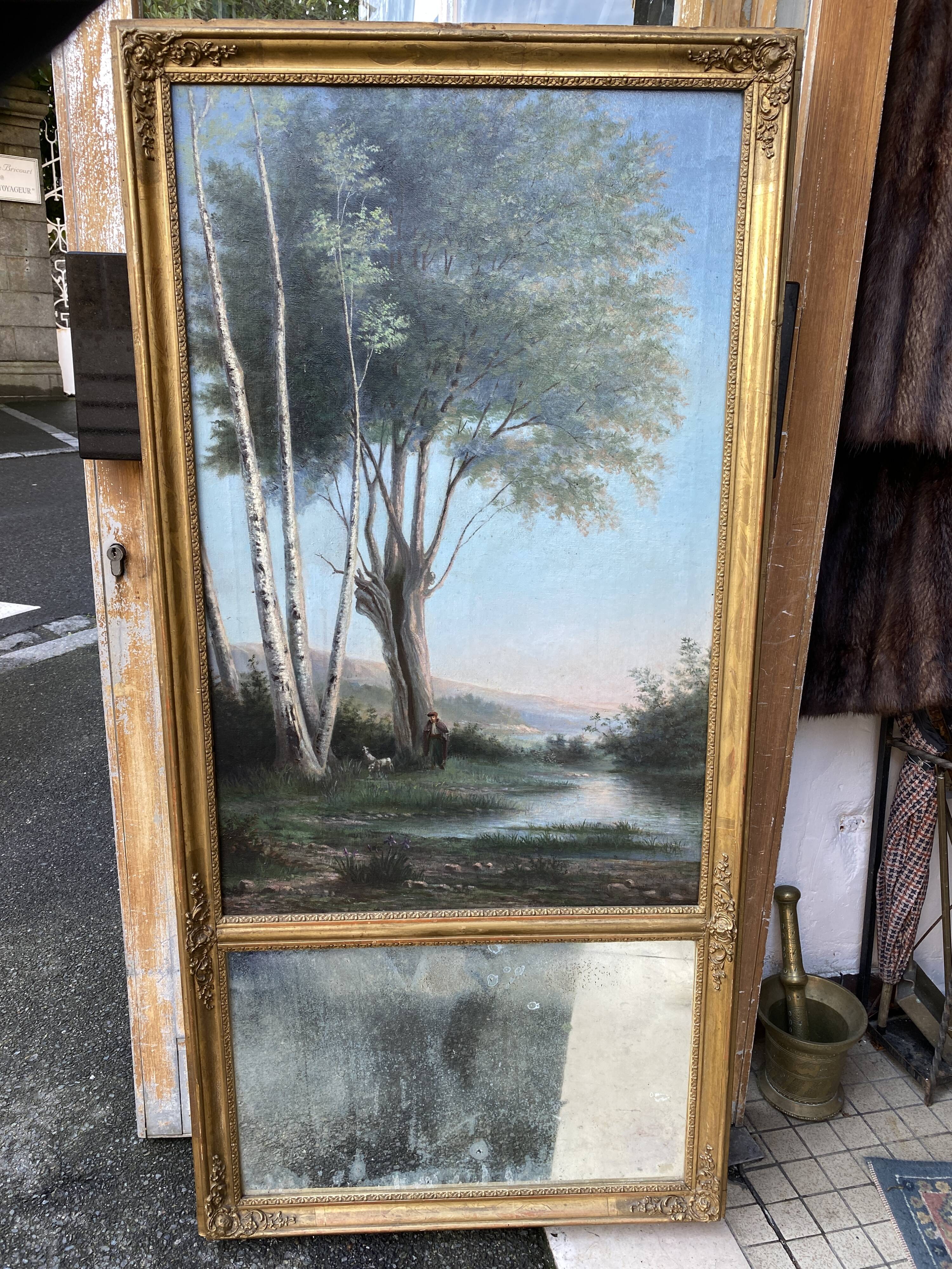 Miroir trumeau XIXè - 129x62cm