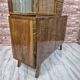 Restored 1960s Mid-Century Walnut Display Cabinet with Slatted Glass