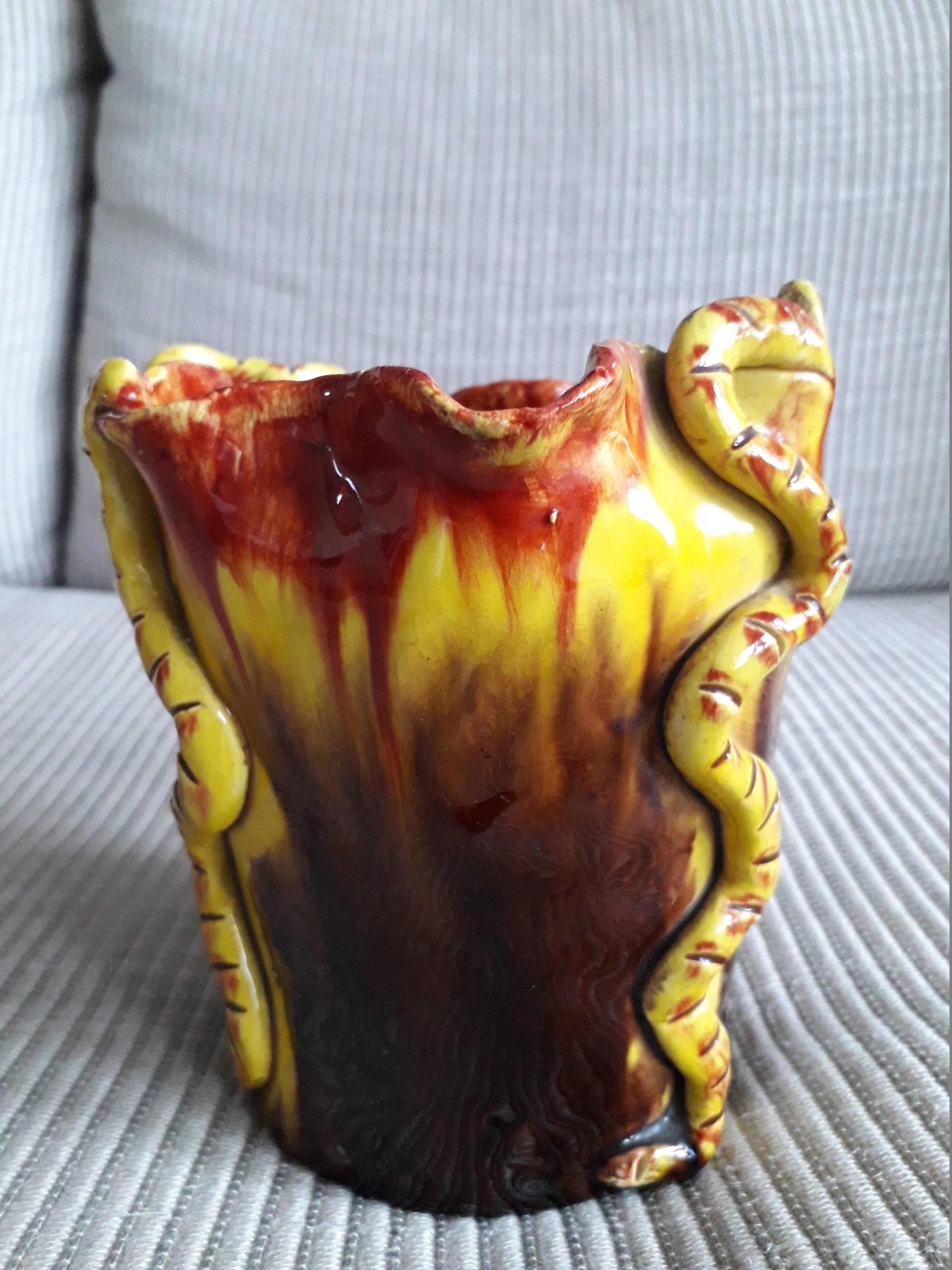 Vase vintage signé très original