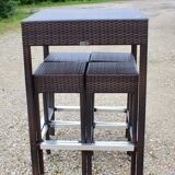 Garden furniture a standing table and 4 stools
