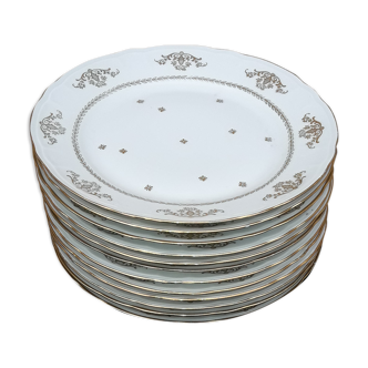 Lot of 12 porcelain dessert plates from Berry