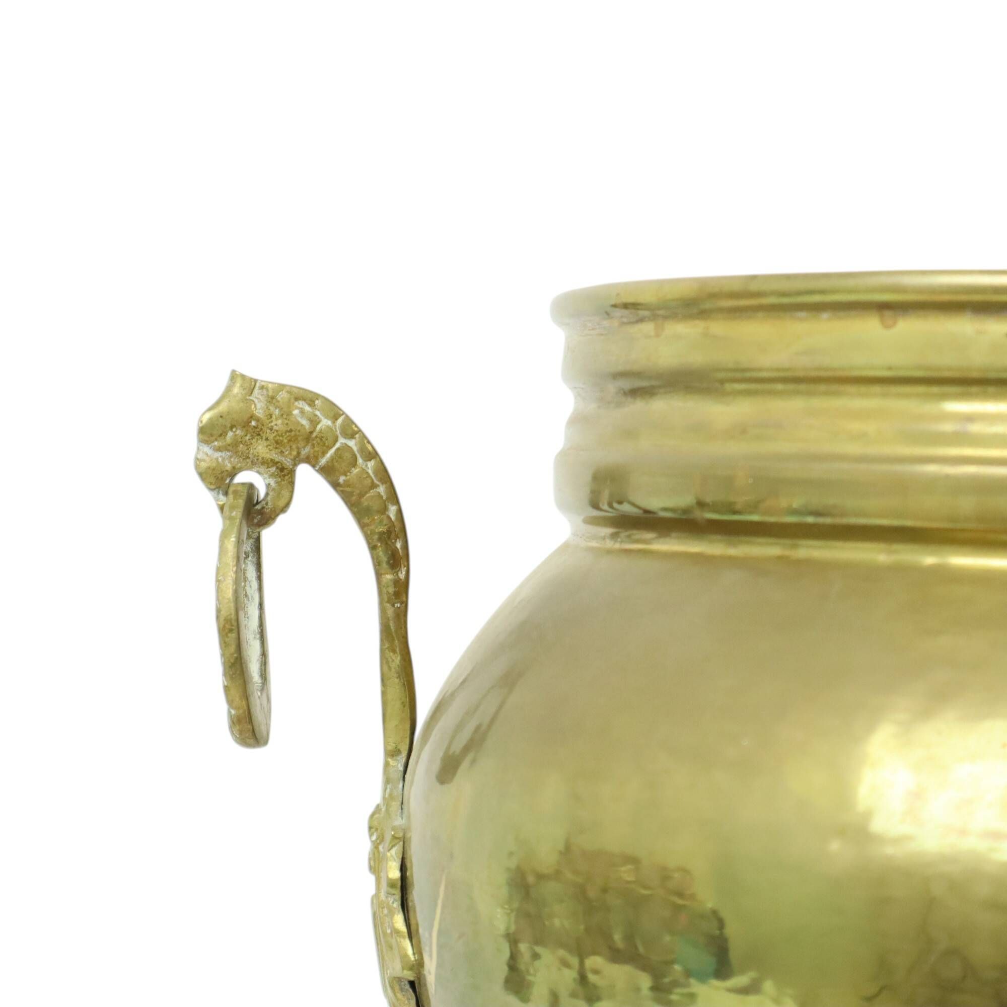 Antique French Jardinière Flower Pot Brass Early 20th Century