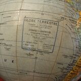 Vintage map 1950 Girard and Barrere globe