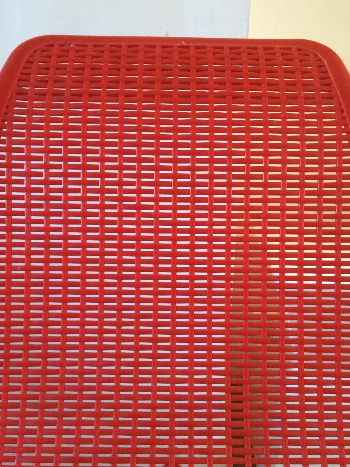 Braided plastic armchair and steel design 50s - 60s