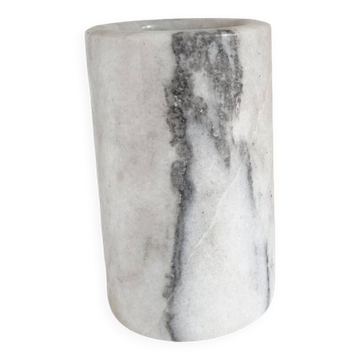 Cylindrical marble vase