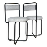 Pair of tubular chairs from the 60s