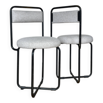 Paire de chaises tubulaires années 60