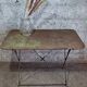 Table de jardin pliante bistrot fer vintage début XXe