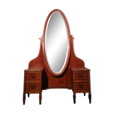 Oval mirror dressing table