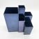 Vases modulaires en métal – bleu pétrole, 1980s