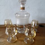 Carafe et verres ballons anciens