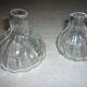 Ensemble de 2 vases en verre soufflé transparent