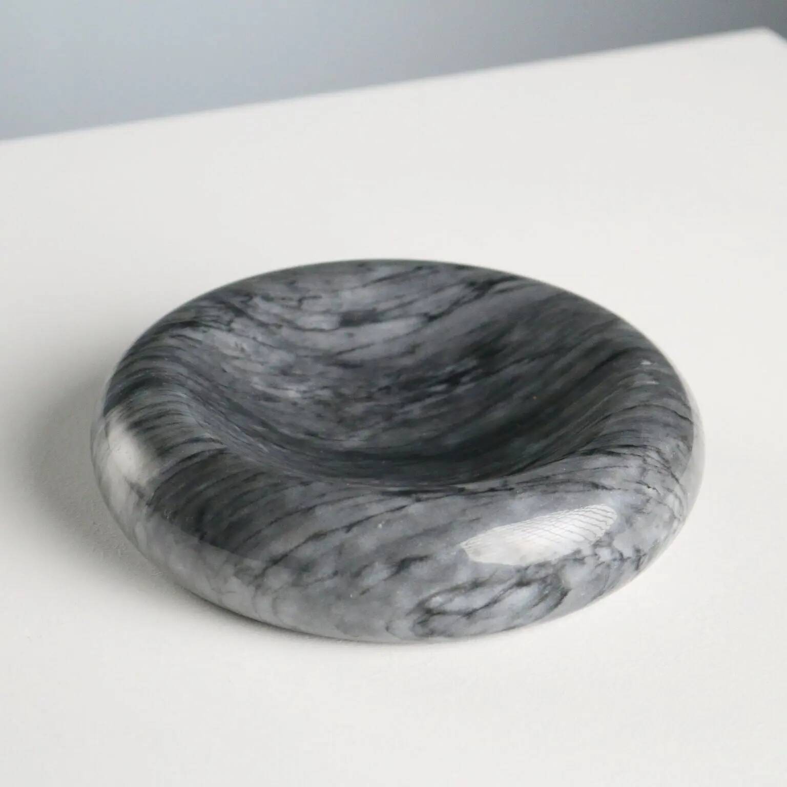 Vintage grey marble centrepiece, design, Italy, 1970s