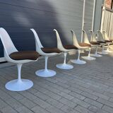 8x original Knoll Tulip dining chairs Eero Saarinen