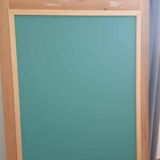 Large Trumeau Mirror XXL in Solid Oak and Black Cornice – 157x128