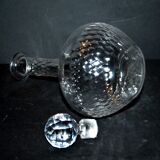 Antique Baccarat tortoiseshell cut crystal liqueur carafe H18cm 1900