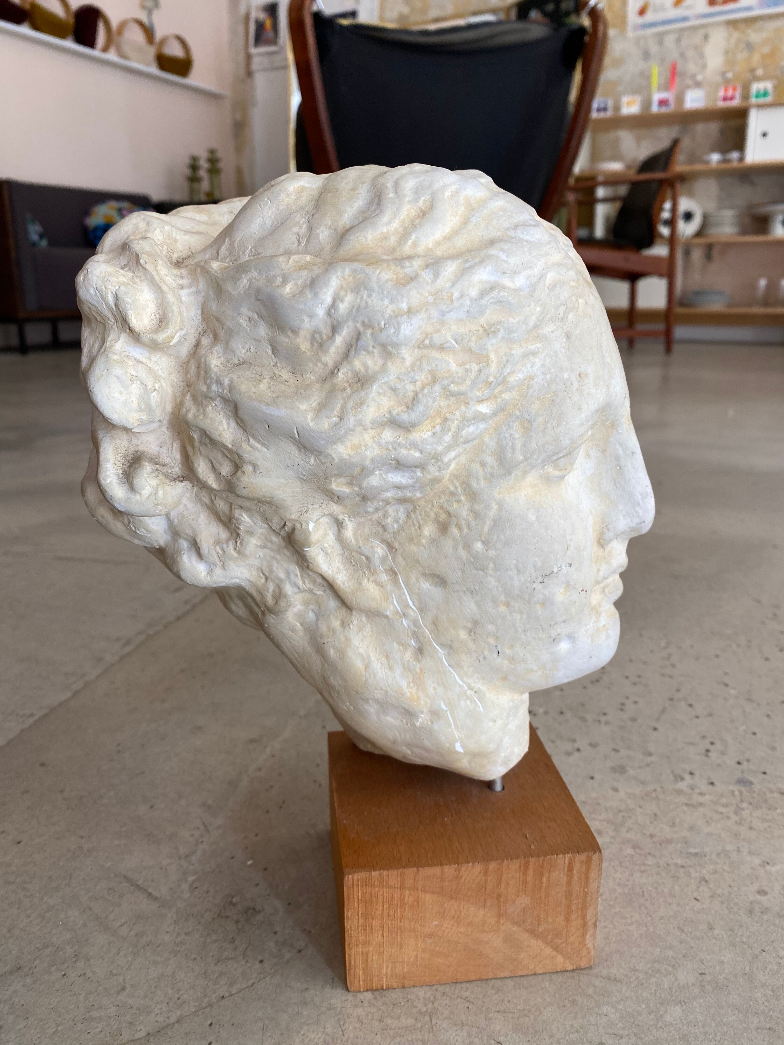 Antique plaster head