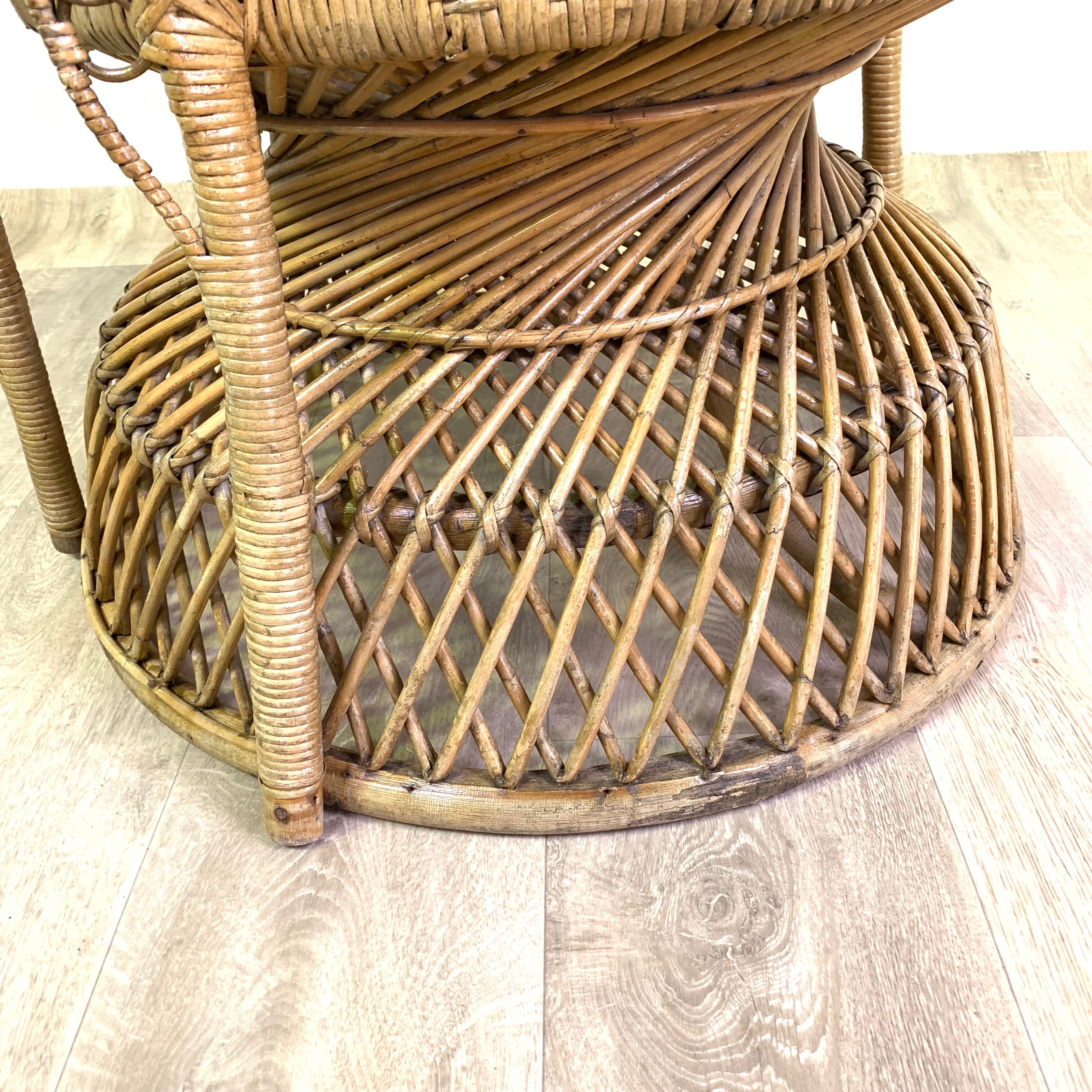 Emmanuelle wicker rattan armchair