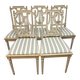 Suite de 5 chaises en hêtre style Louis XVI