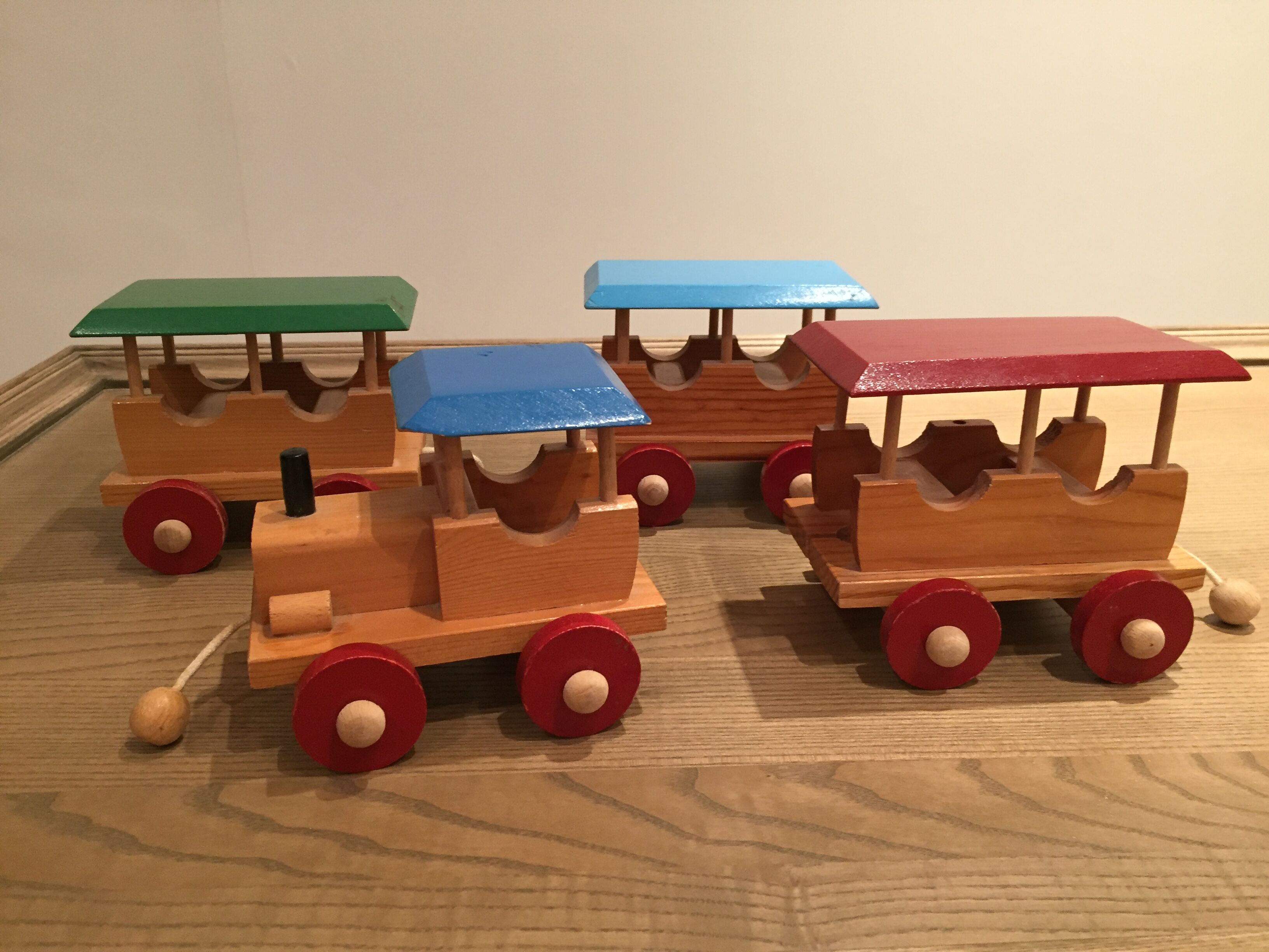 Vintage wooden train to pull