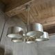 Vintage Aluminum & Glass Chandelier, Germany, 1970s