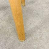 Brutalist solid wood tripod stool