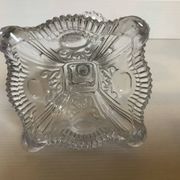 Bougeoir vallerysthal en verre moulé art déco