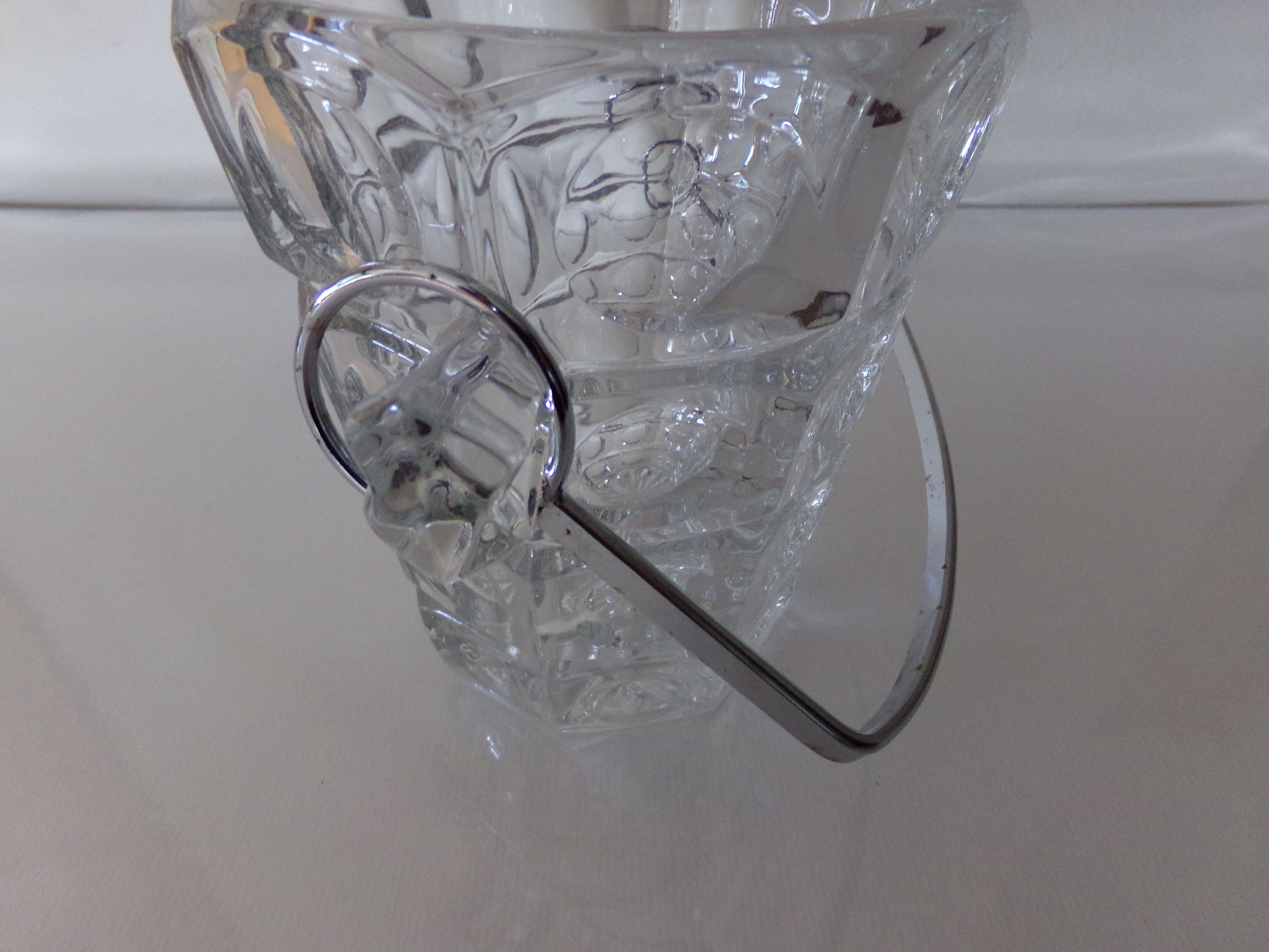 Seau à glace en verre vintage