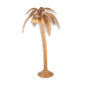 Rattan coconut floor lamp
