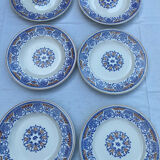 6 assiettes plates Longwy Rouennais