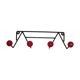 Coat rack coat rack of 1950 with red wooden balls