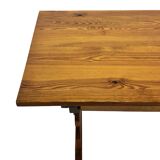 Vintage Pinewood Dining Table Desk with Drawer 60s Design