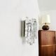 Set of 2 Austrian Ice Glass Wall Lamps by J.T. Kalmar