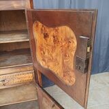 Louis XV Standing Man in Walnut and Ash Burl