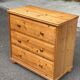 Scandinavian chest of drawers with 3 solid wood drawers