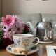 Lot de 6 tasses à thé anglaises  en porcelaine fleuri