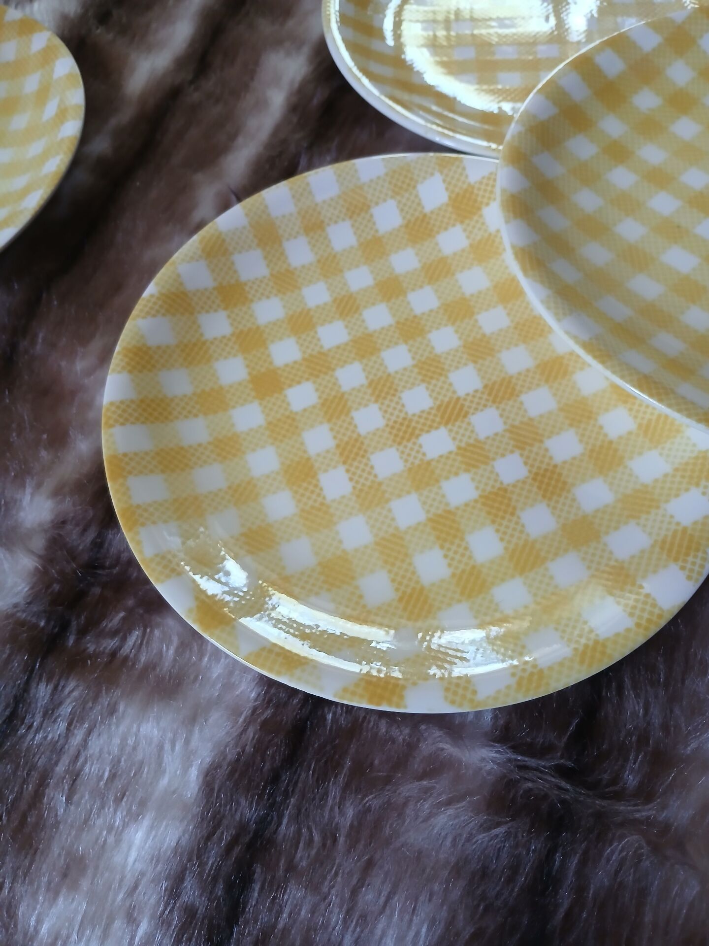 6 assiettes plates anciennes Salins 