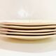 X5 large octagonal plates VILLEROY & BOCH burgundy & ecru - retro-cuisine-vintage